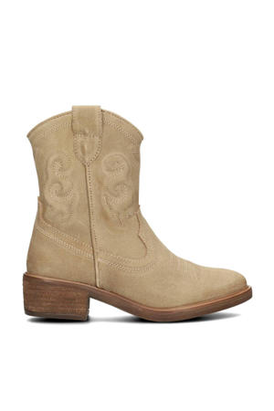 Noto suède cowboylaarzen beige