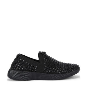 Lorna Crystal  slip-on sneakers zwart