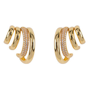 oorbellen Stacked Hoops goudkleurig