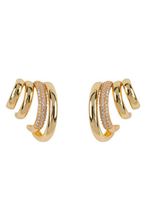 oorbellen Stacked Hoops goudkleurig