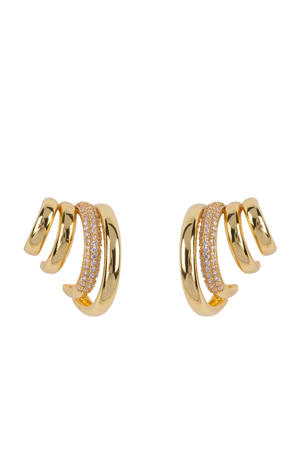 oorbellen Stacked Hoops goudkleurig