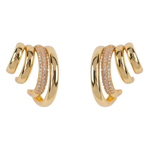 Club Manhattan oorbellen Stacked Hoops goudkleurig afbeelding