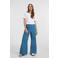 Anytime denim wide leg broek blauw