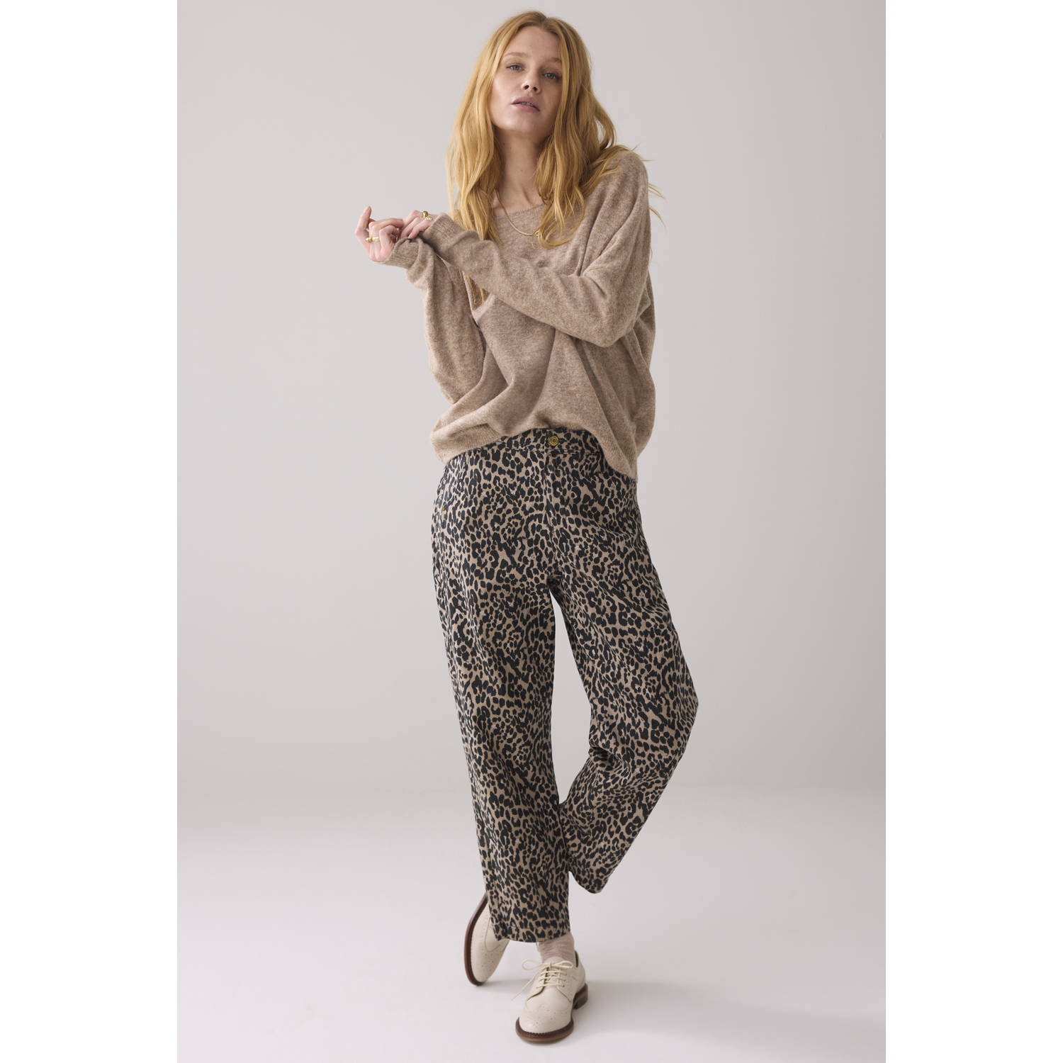 Summum regular casual broek bruin