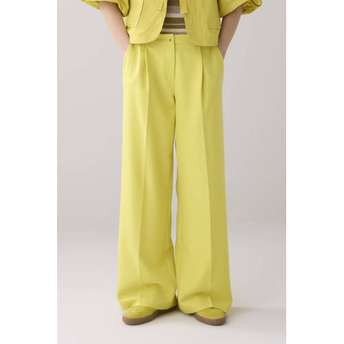 Summum wide leg pantalon geel afbeelding