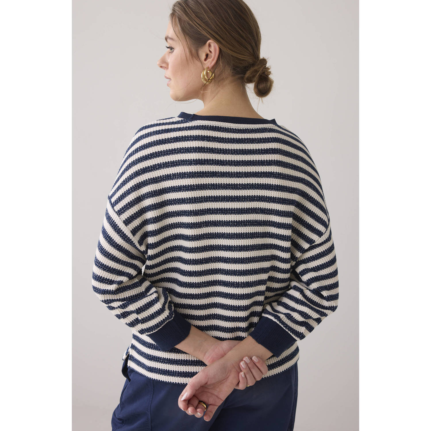 Summum trui donkerblauw grof gebreid