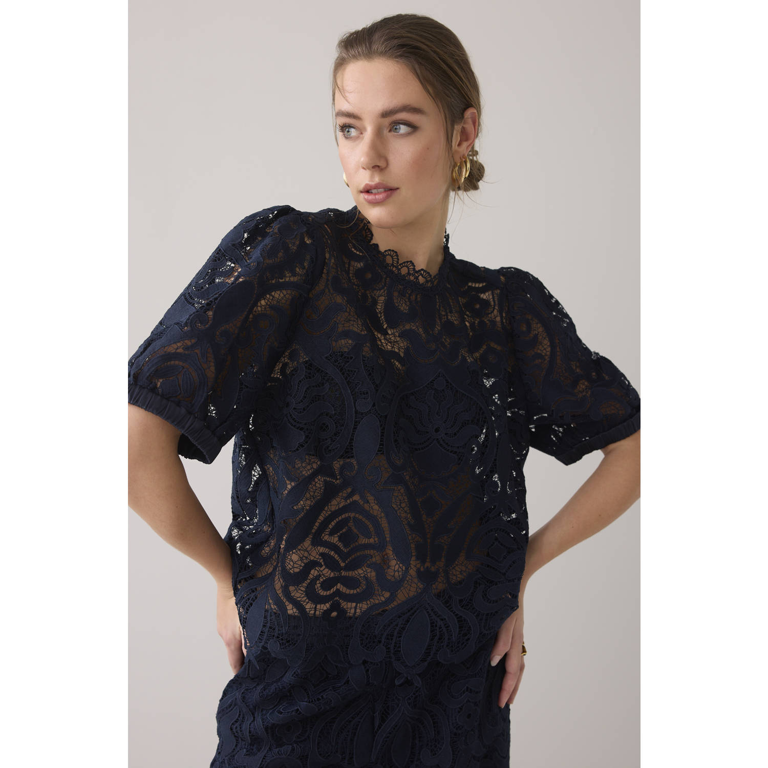 Summum blousetop donkerblauw