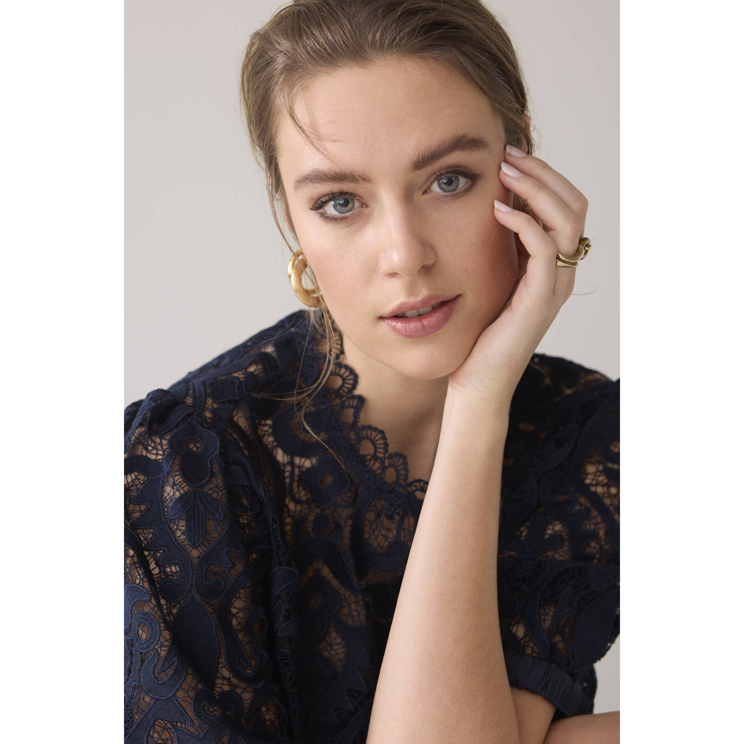 Summum blousetop donkerblauw