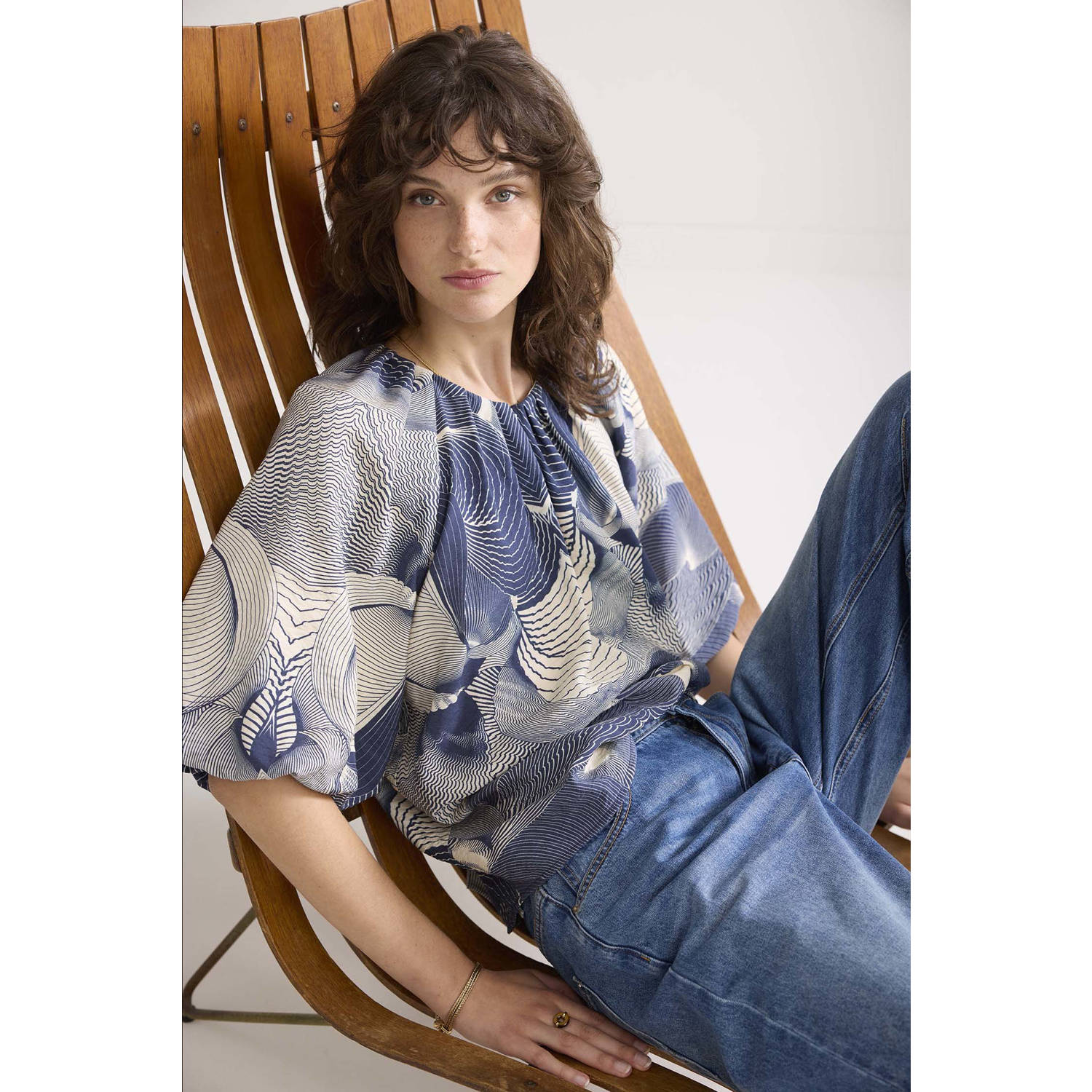 Summum blousetop blauw