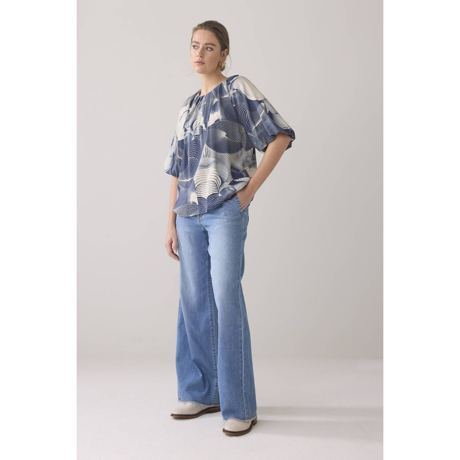 Summum blousetop blauw