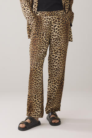regular waist casual broek bruin