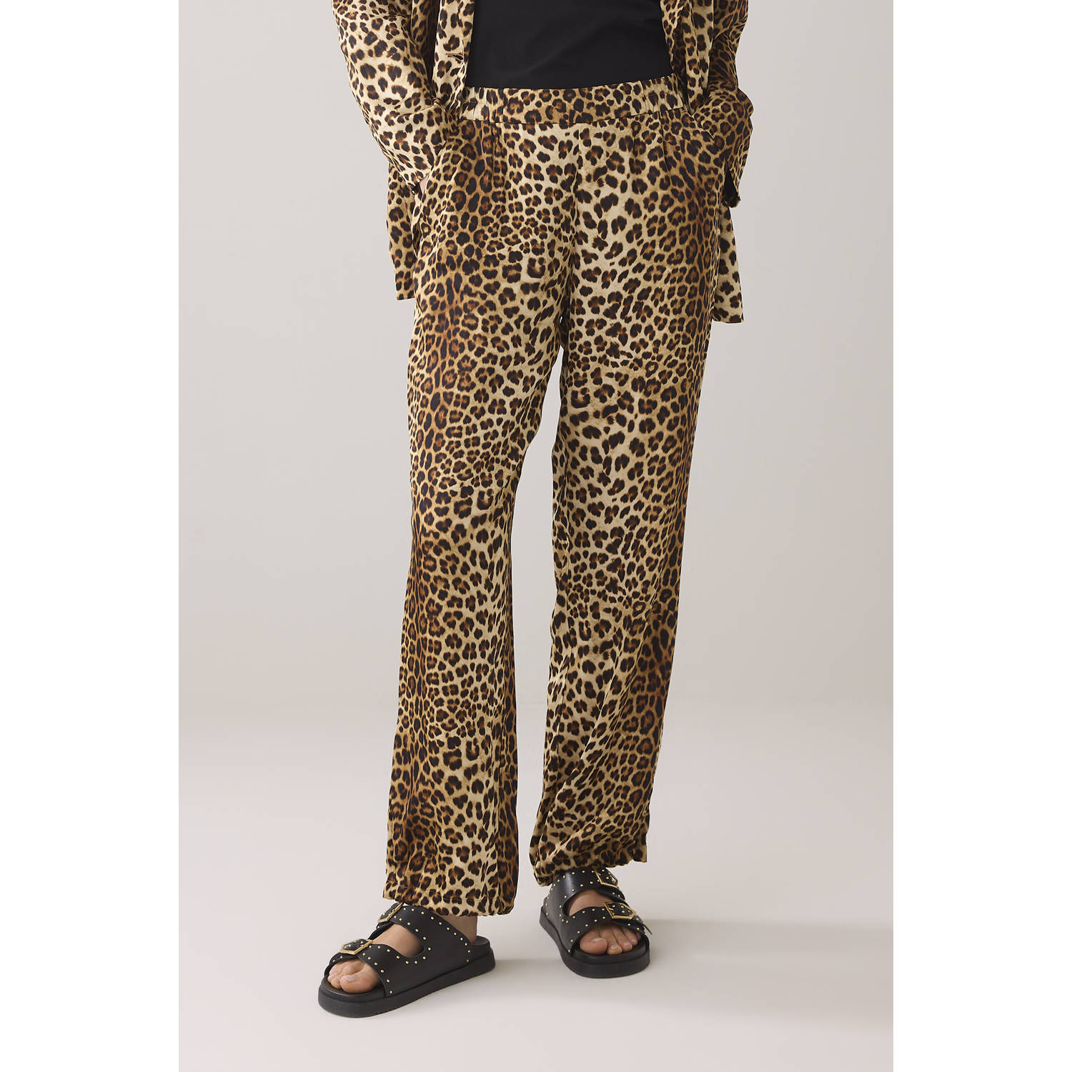 Summum regular waist casual broek bruin