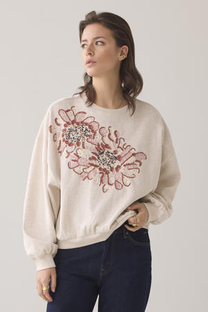 sweater beige met glitter