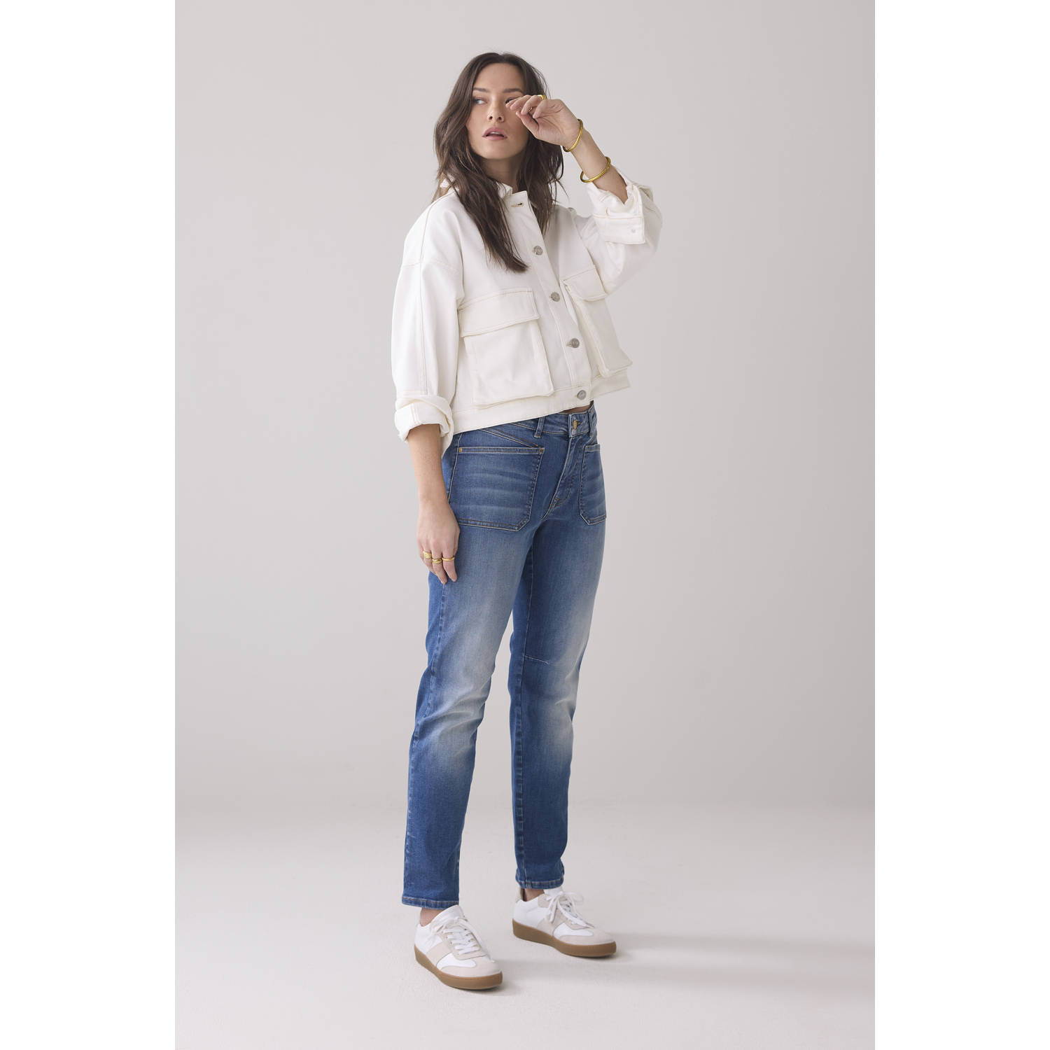 Summum tapered jeans medium blue denim