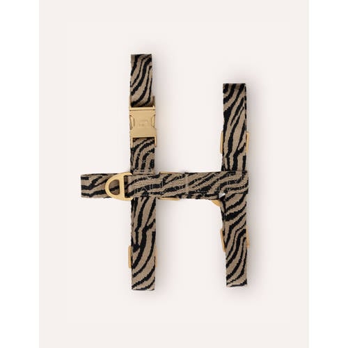 Dogguo hondenharnas ZEBRA-HARNESS-BEIGE/BLACK-S afbeelding
