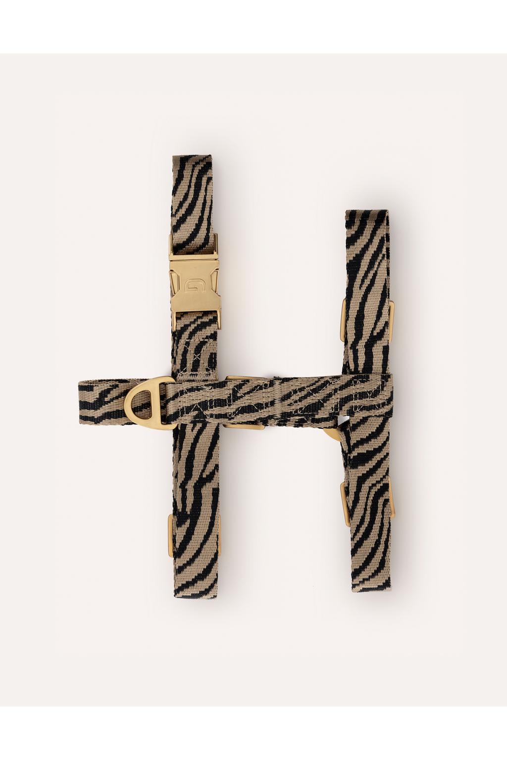 Dogguo hondenharnas ZEBRA-HARNESS-BEIGE/BLACK-L