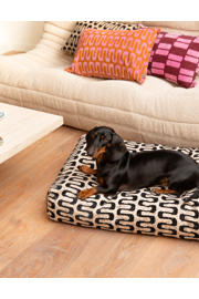 thumbnail: Dogguo hondenkussen  RETRO-WAVE-BED-BEIGE/BLACK-XL
