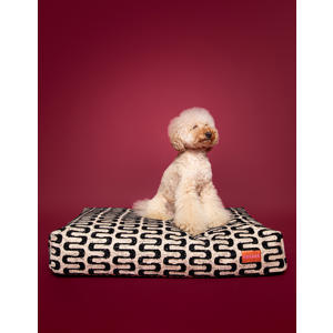 hondenkussen  RETRO-WAVE-BED-BEIGE/BLACK-XL