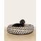 Dogguo hondenmand  RETRO-WAVE-ROUND-BED-BEIGE/BLACK-S