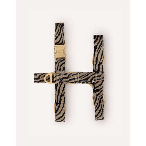 Dogguo hondenharnas ZEBRA-HARNESS-BEIGE/BLACK-XS afbeelding