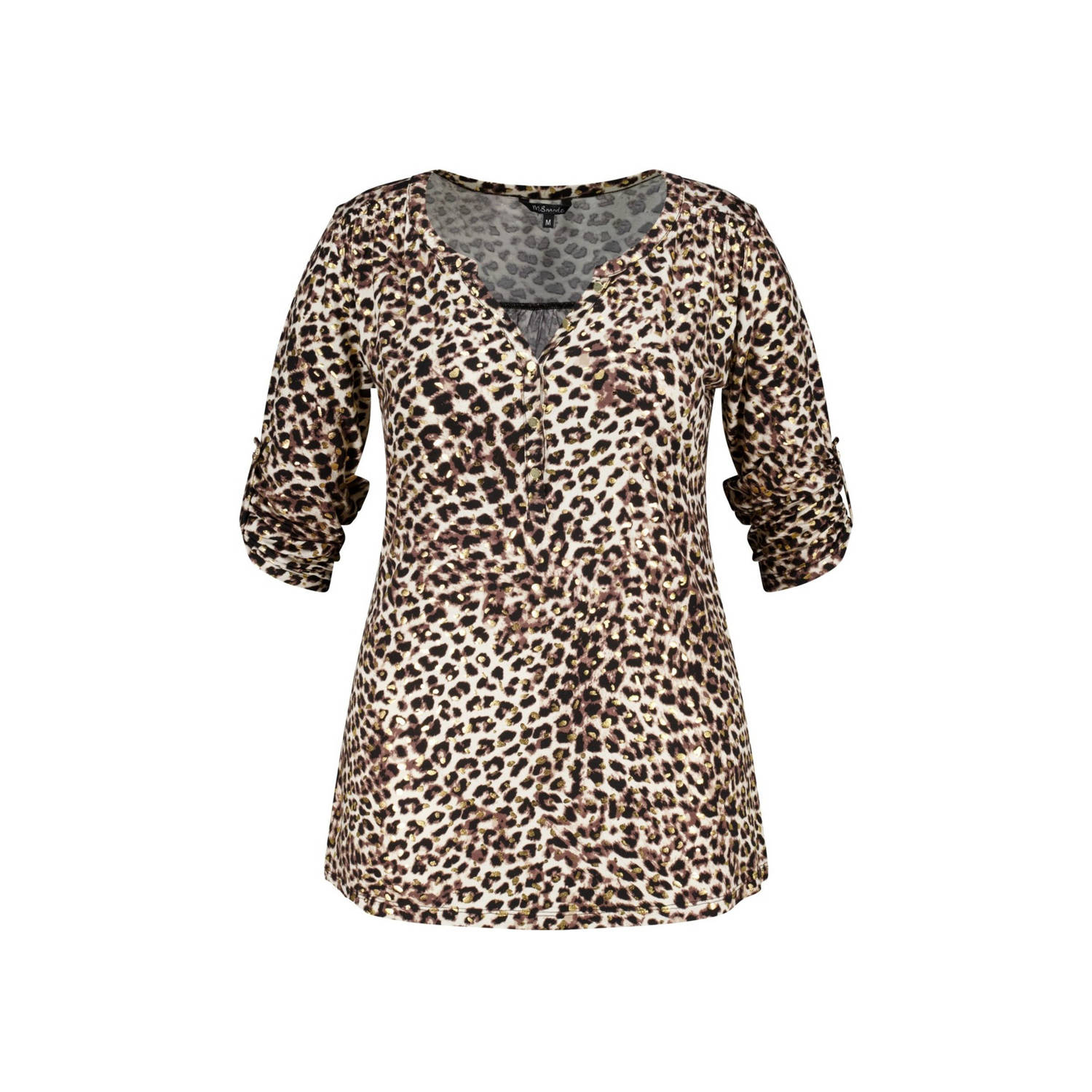 MS Mode top met grafische print multi brown