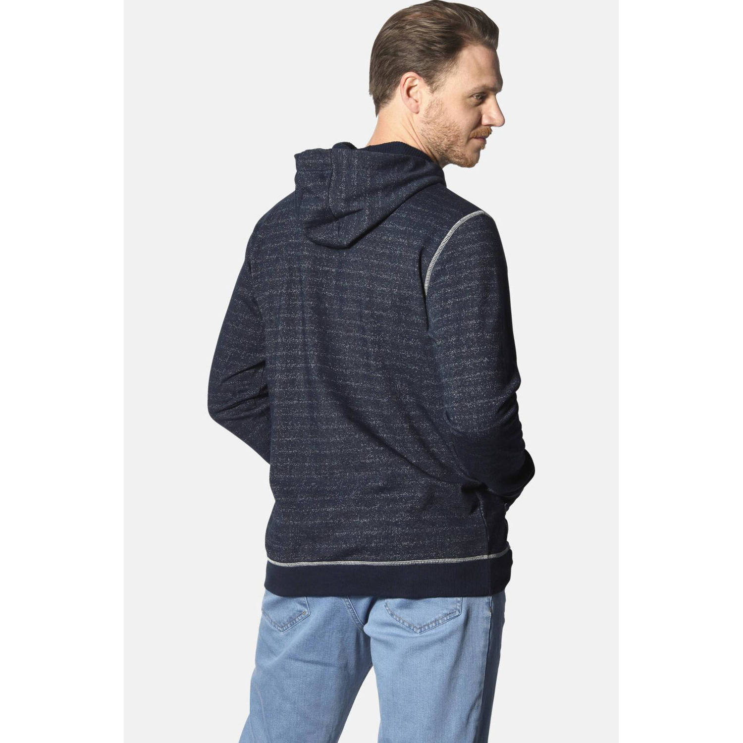 Jan Vanderstorm +FIT Collectie hoodie BJOMOLF donkerblauw