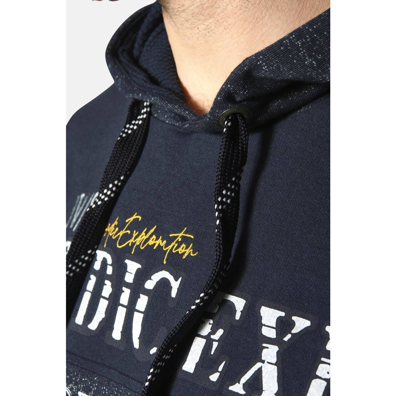 Jan Vanderstorm +FIT Collectie hoodie BJOMOLF donkerblauw