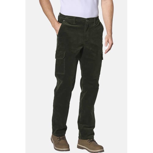 Jan Vanderstorm +FIT Collectie loose fit cargo broek SAKSMUT Plus Size donkergroen afbeelding