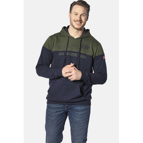 Jan Vanderstorm +FIT Collectie hoodie JERRES Plus Size donkerblauw afbeelding