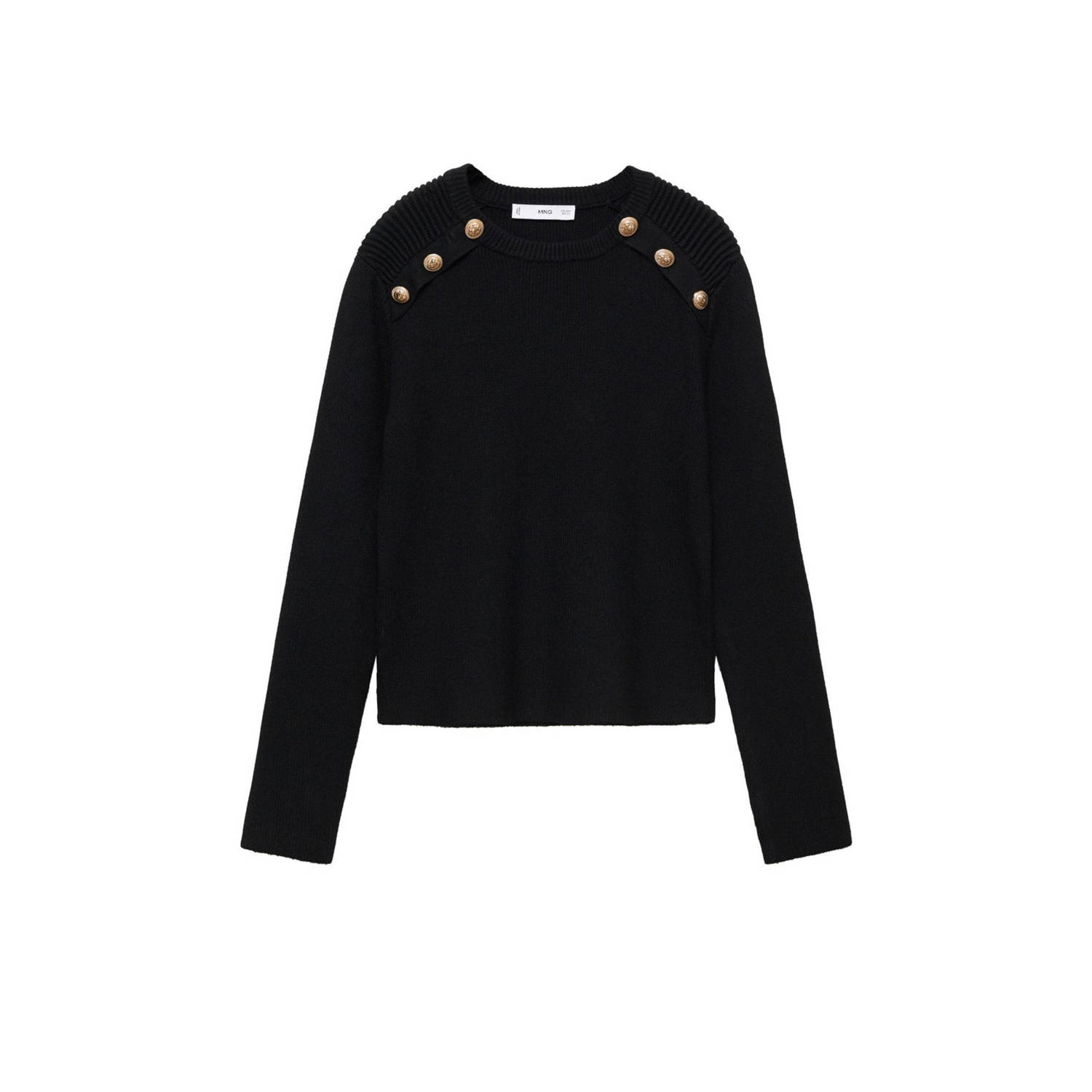 Mango pullover zwart fijn gebreid