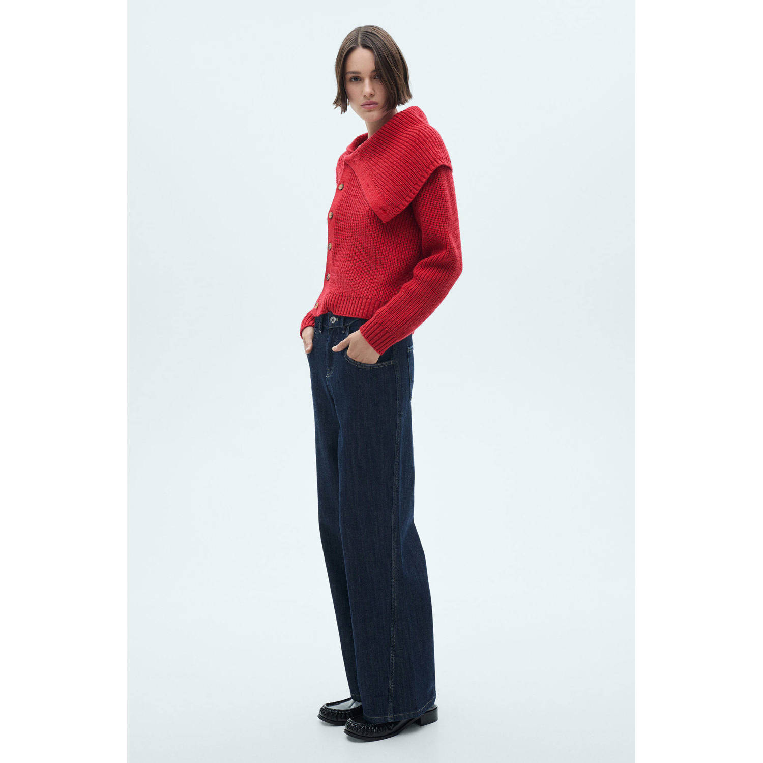 Mango gebreide trui rood