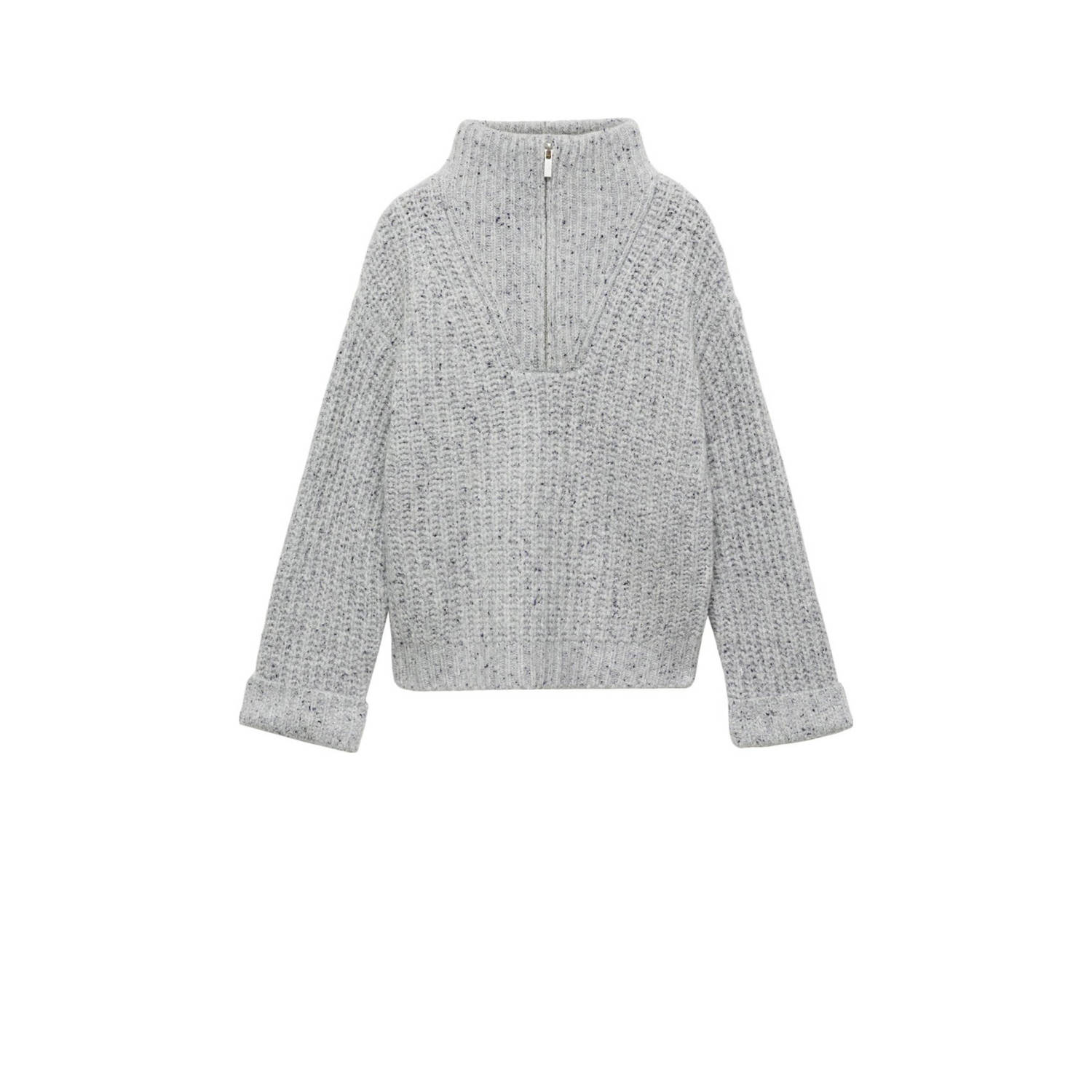 Mango Kids gebreide trui grijs melange