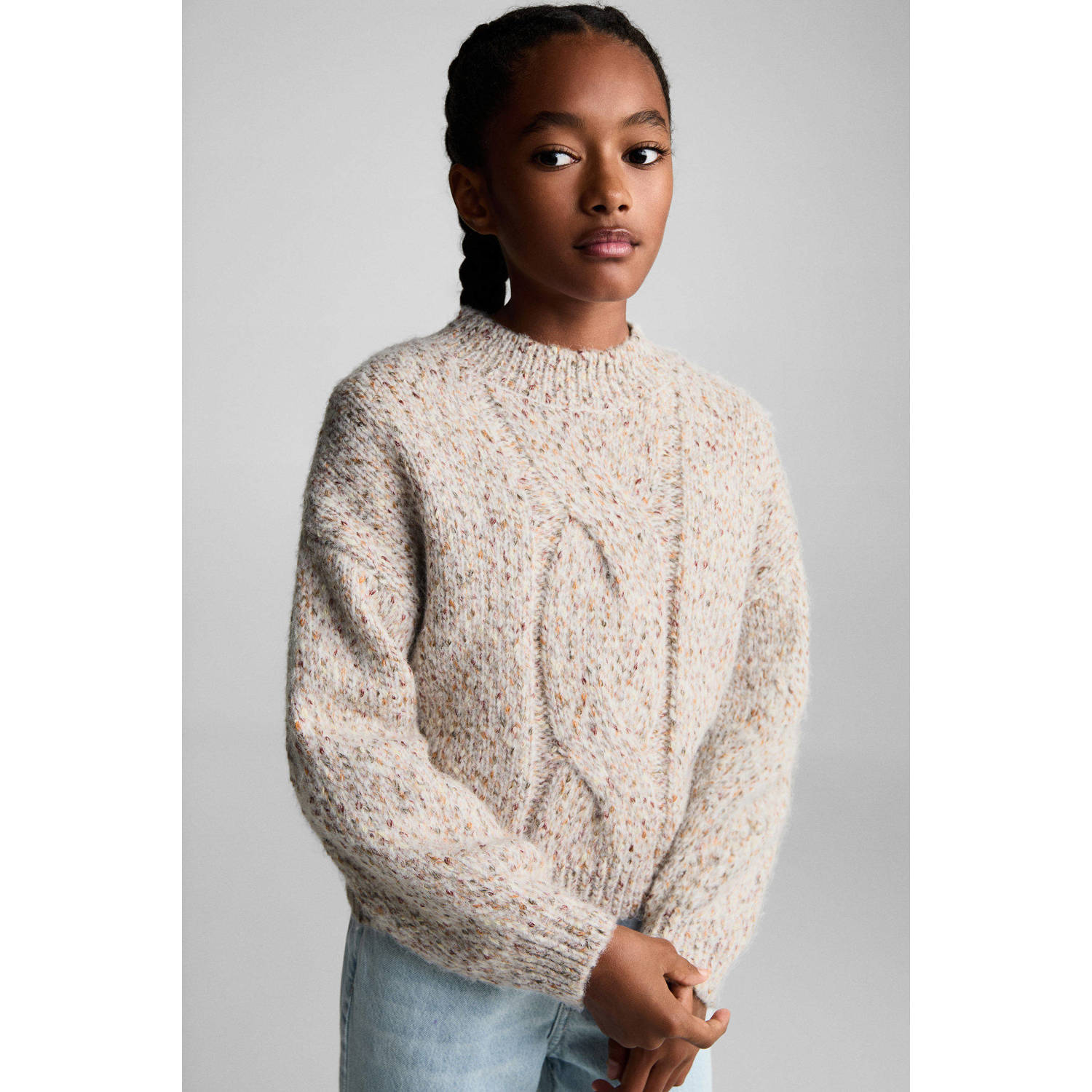 Mango Kids gebreide trui roze