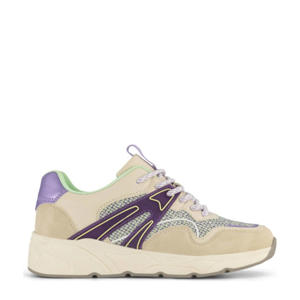 chunky sneakers beige/paars