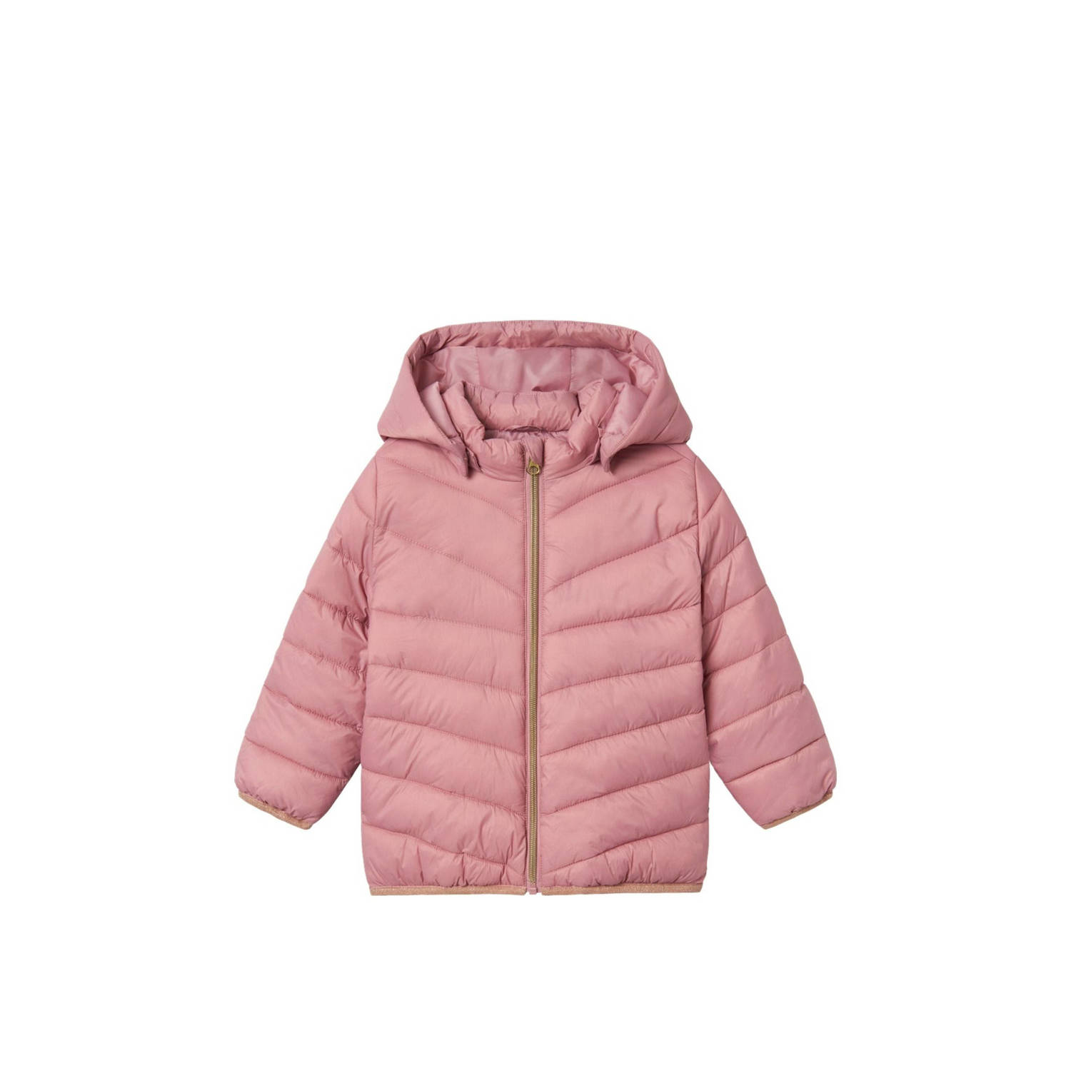 NAME IT MINI gewatteerde winterjas NMFMONAY roze