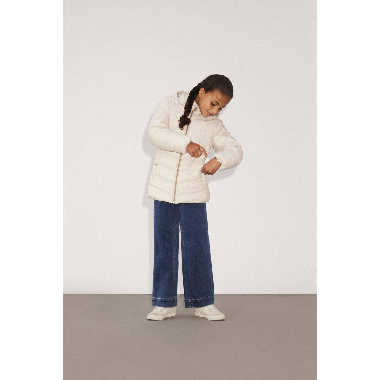 NAME IT KIDS gewatteerde winterjas NKFMONAY offwhite