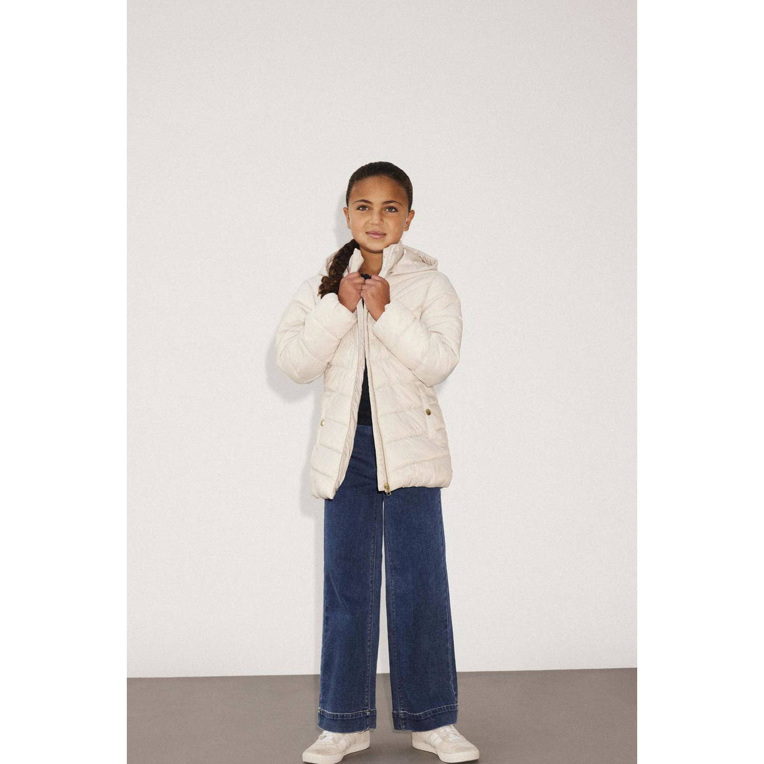 NAME IT KIDS gewatteerde winterjas NKFMONAY offwhite