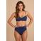 BEACHWAVE voorgevormde beugel bikinitop met lurex donkerblauw
