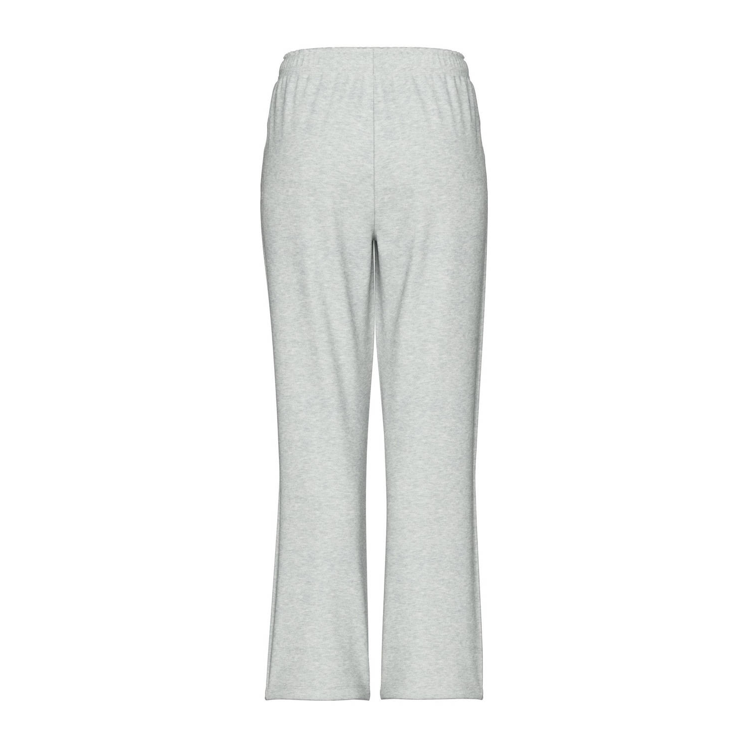 PIECES high waist wide leg sweatpants PCCHILLI lichtgrijs