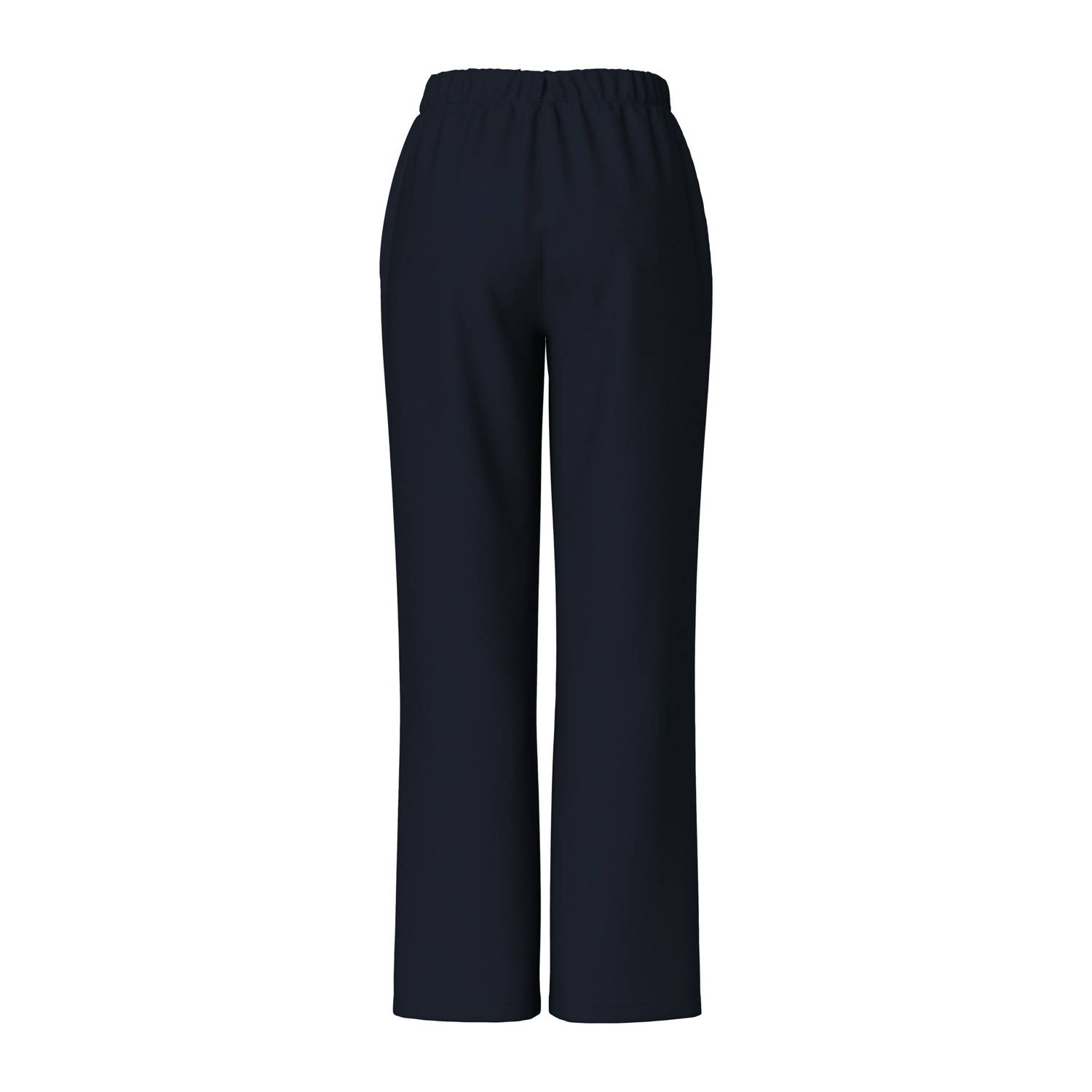PIECES high waist wide leg sweatpants PCCHILLI donkerblauw