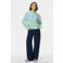 PIECES hoodie PCCHILLI wit/groen