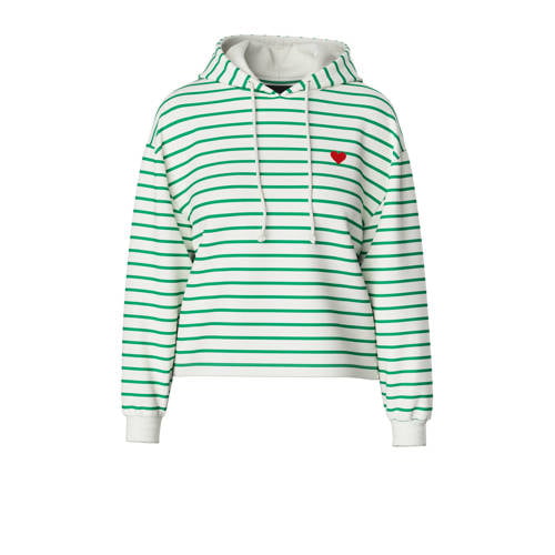 PIECES hoodie PCCHILLI wit/groen afbeelding
