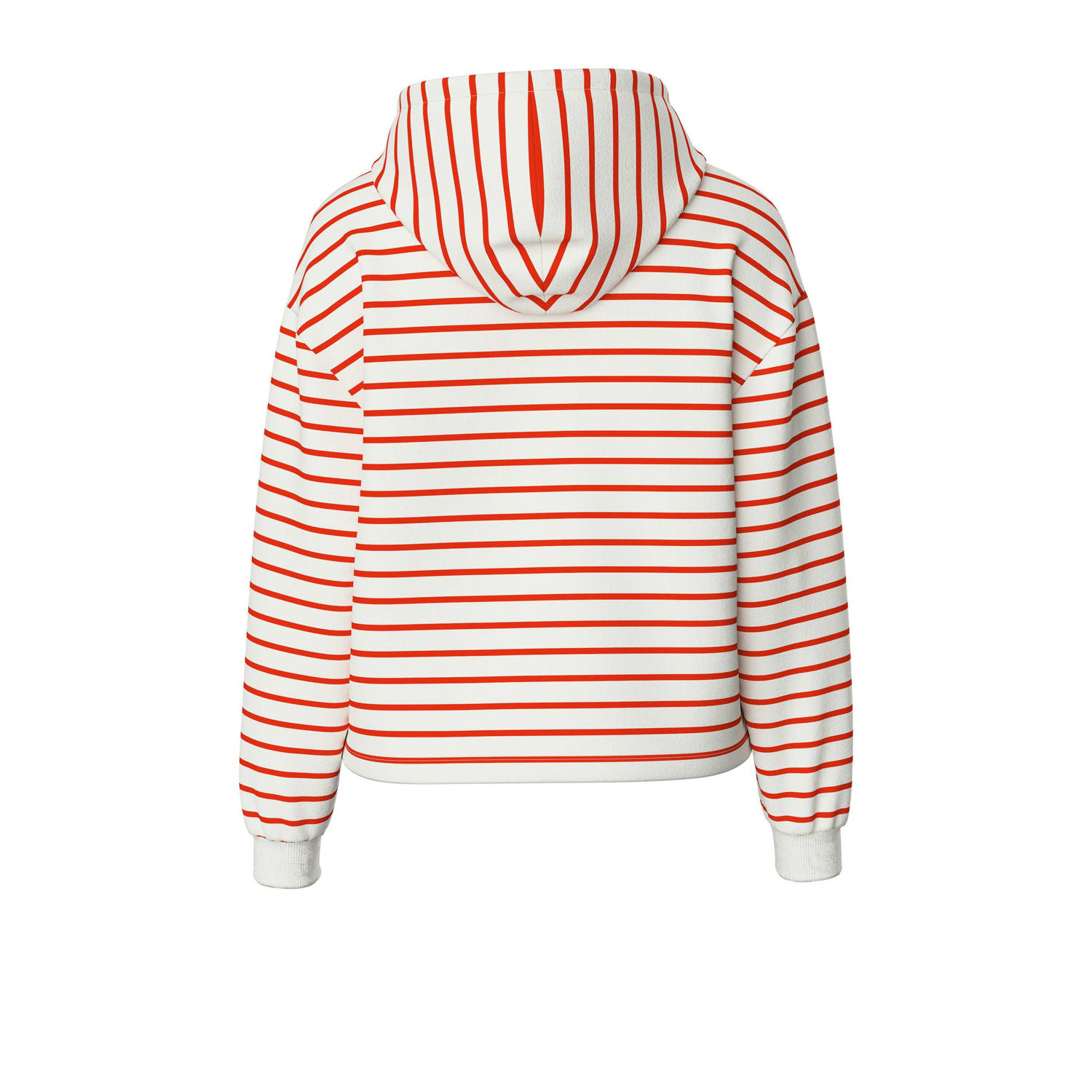 PIECES hoodie PCCHILLI wit rood