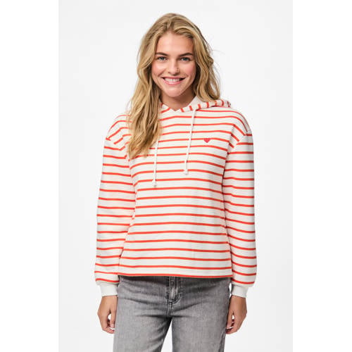PIECES hoodie PCCHILLI wit/rood afbeelding