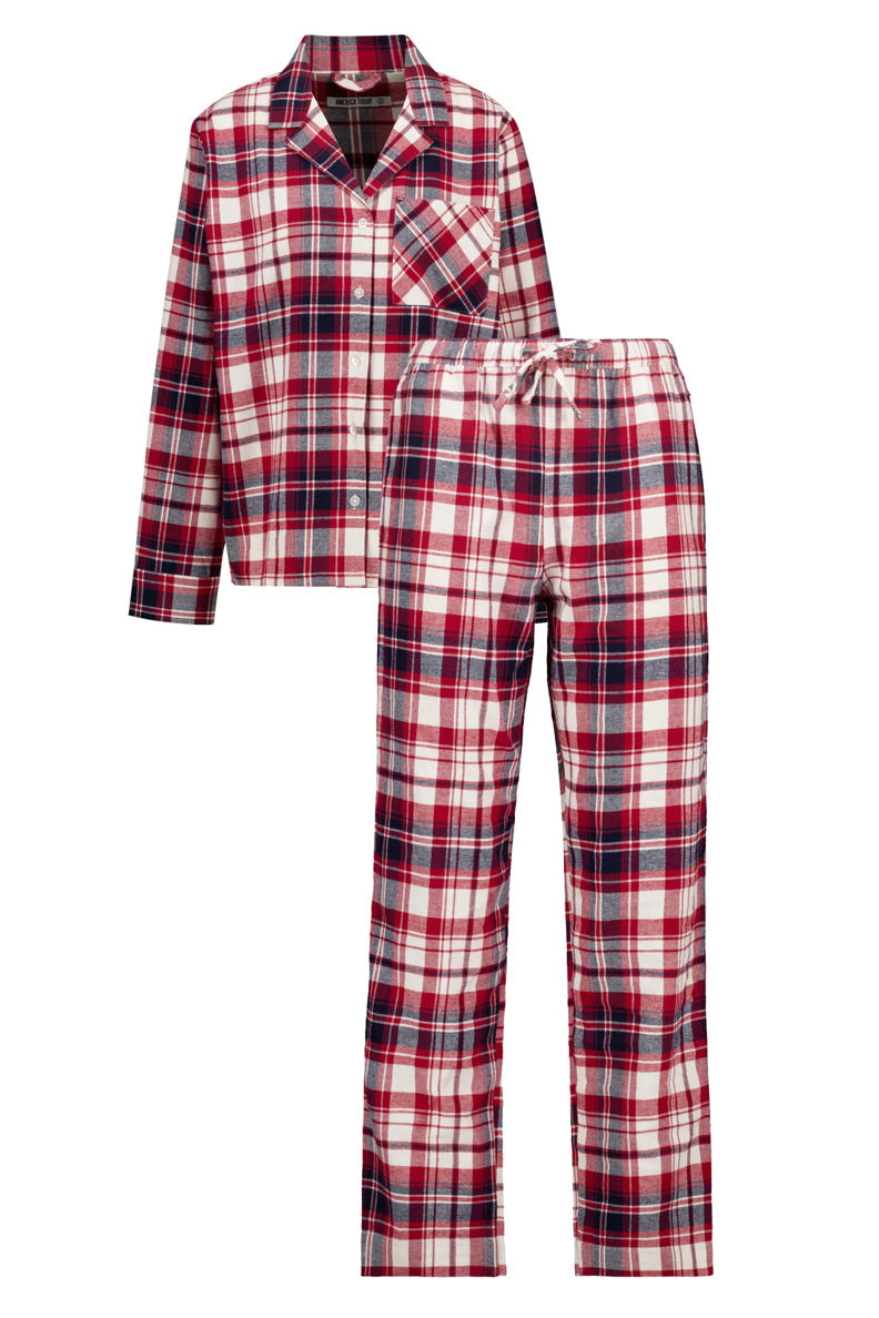 Pyjama Lable America Today pyjama Labello rood/wit/zwart | wehkamp