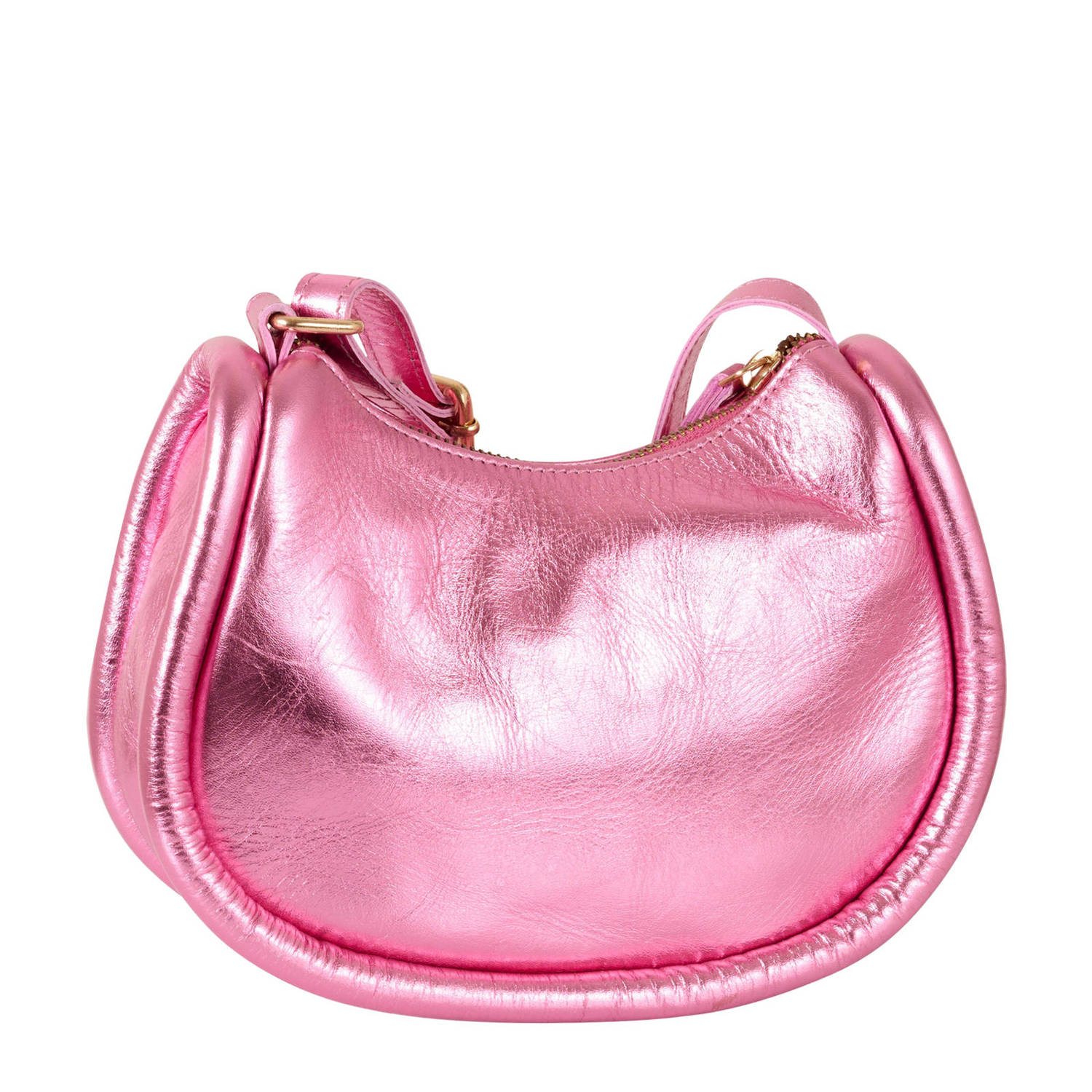 DWRS leren crossbody tas Leola roze