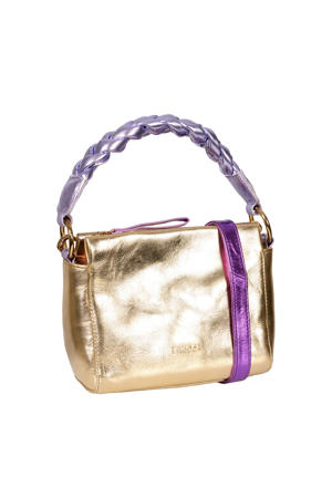  leren crossbody tas Molise goudkleurig/paars
