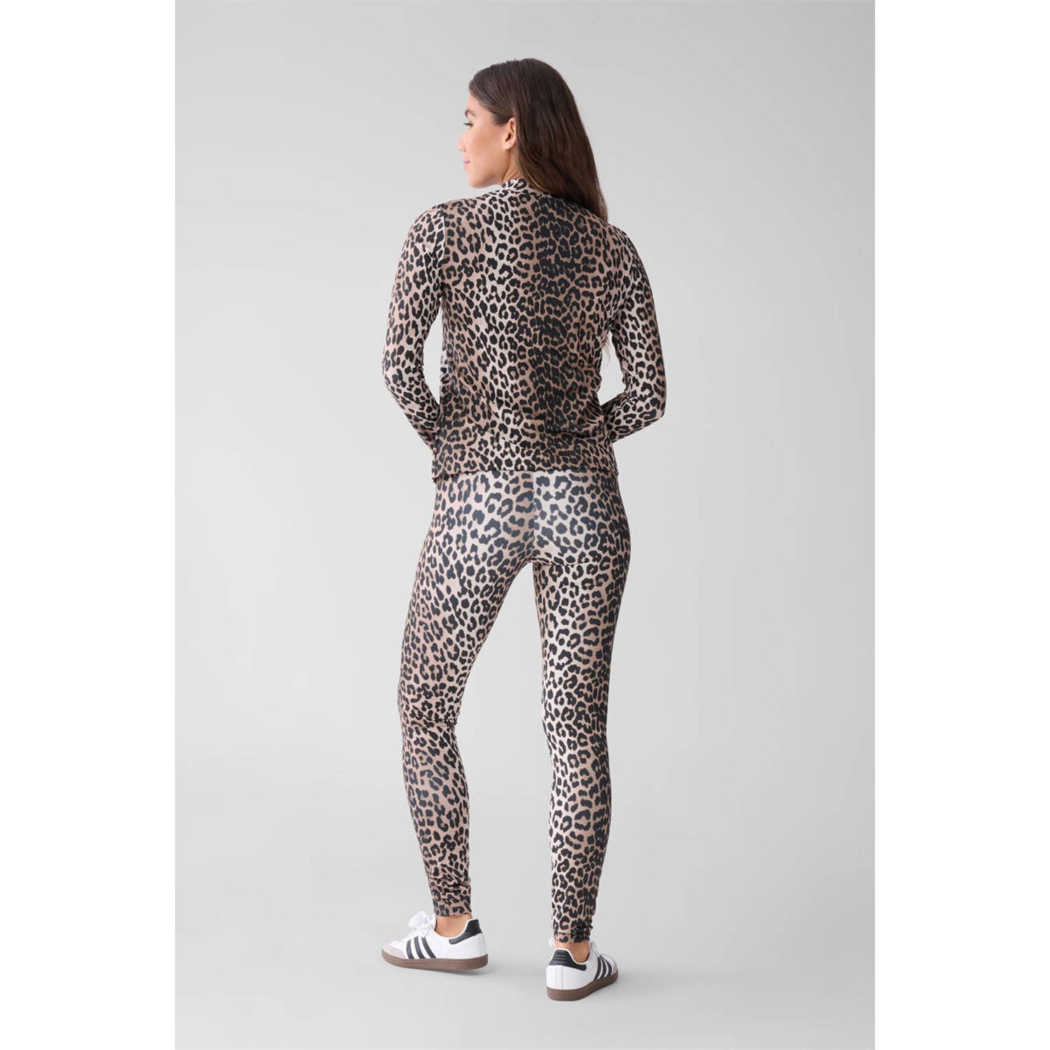 Shoeby top met panterprint bruin