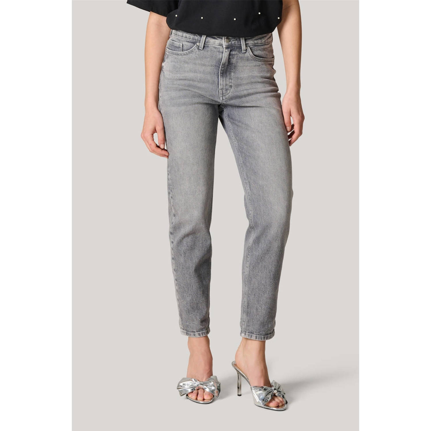 Shoeby high waist mom jeans grey denim