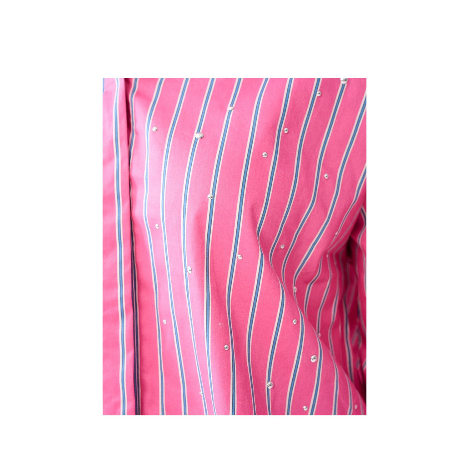 Shoeby gestreepte blouse roze